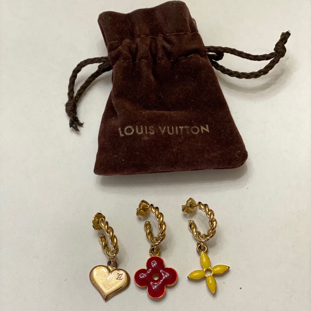 Louis Vuitton Enamel Charm Earrings